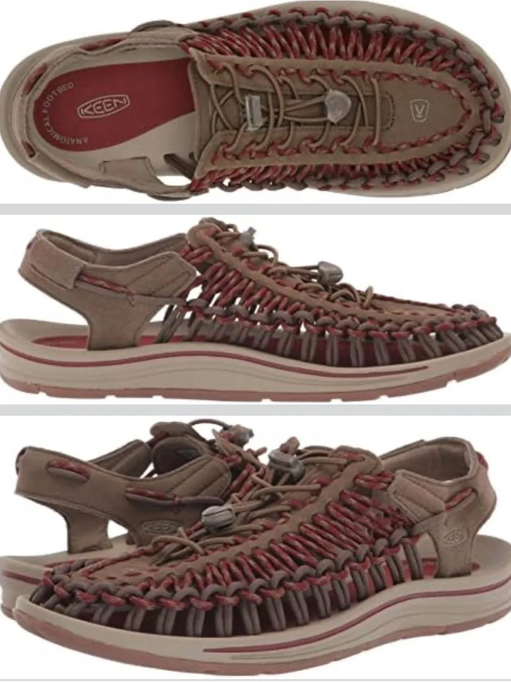 Keen Uneek Men Cork Sandals Canteen Fired Brick Size 9.5 Excellent Like New